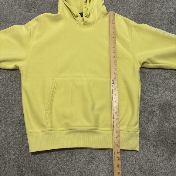 Vtg Stussy Hoodie Small Yellow Grunge Skater Y2K - Picture 7 of 7